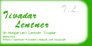 tivadar lentner business card